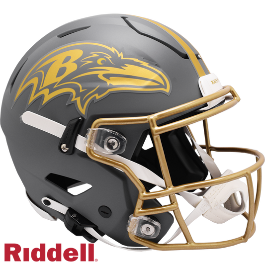 Baltimore Ravens Helmet Riddell Authentic Full Size SpeedFlex Style Slate Alternate