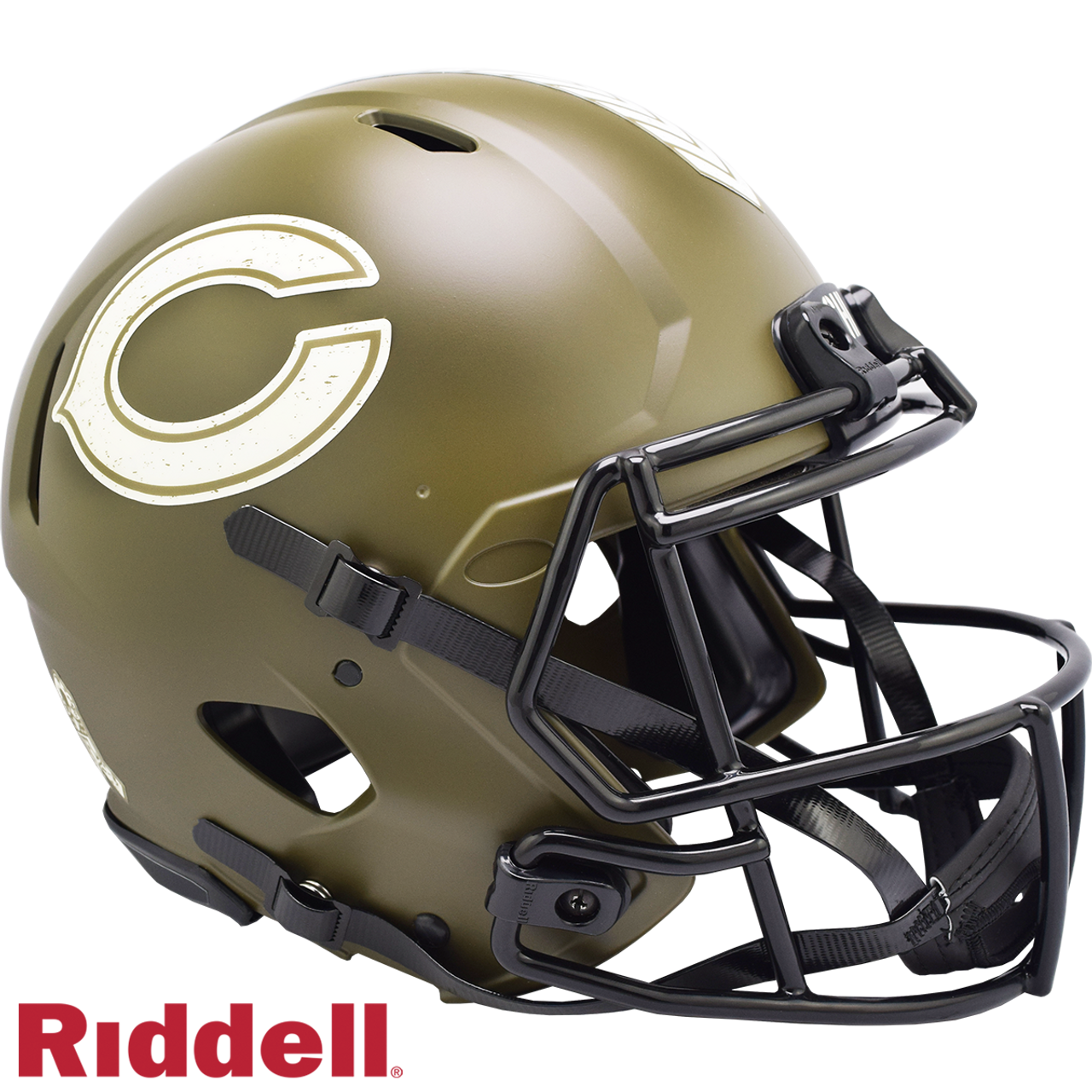Chicago Bears Helmet Riddell Authentic Full Size Speed Style Salute To Service