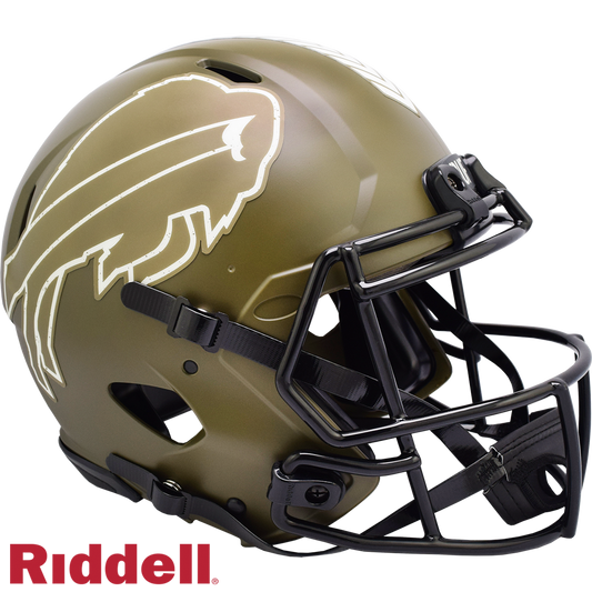Buffalo Bills Helmet Riddell Authentic Full Size Speed Style Salute To Service