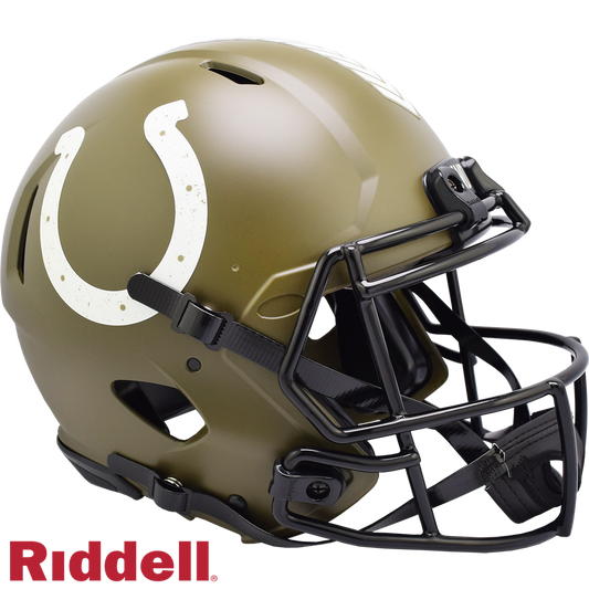 Indianapolis Colts Helmet Riddell Authentic Full Size Speed Style Salute To Service
