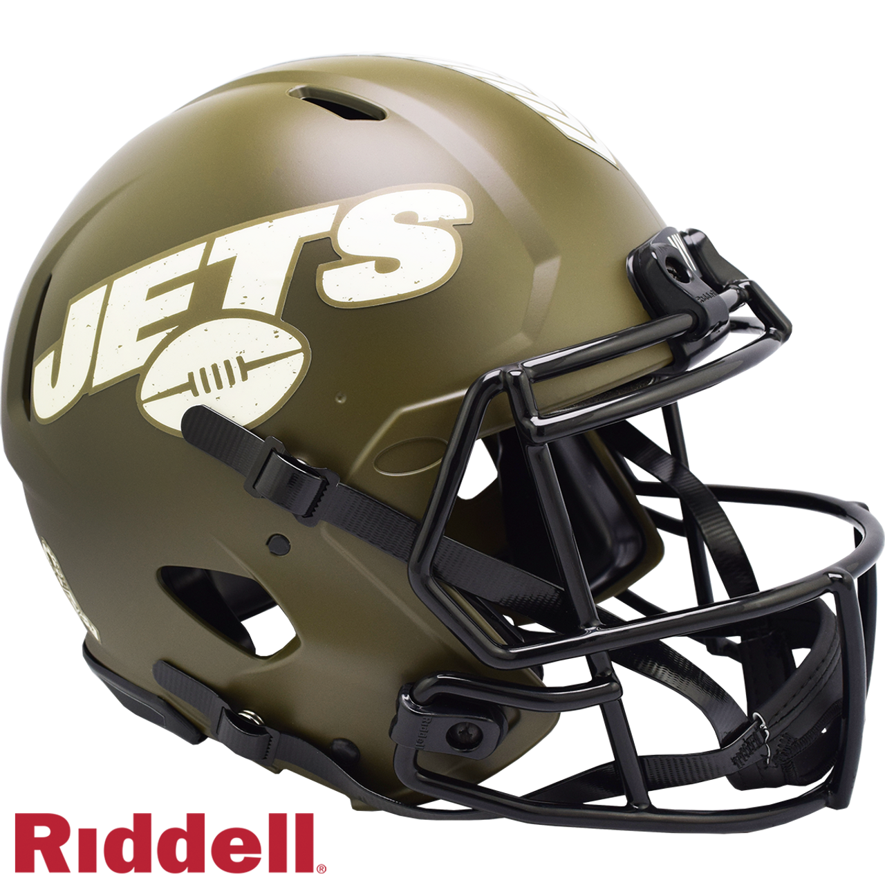 New York Jets Helmet Riddell Authentic Full Size Speed Style Salute To Service