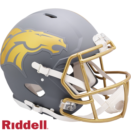 Denver Broncos Helmet Riddell Authentic Full Size Speed Style Slate Alternate 2024