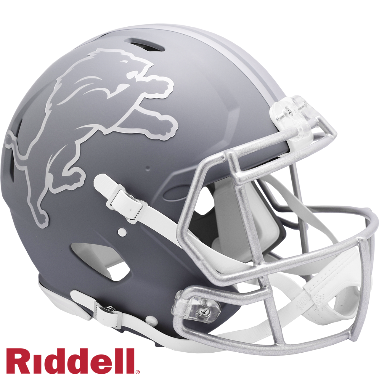 Detroit Lions Helmet Riddell Authentic Full Size Speed Style Slate Alternate