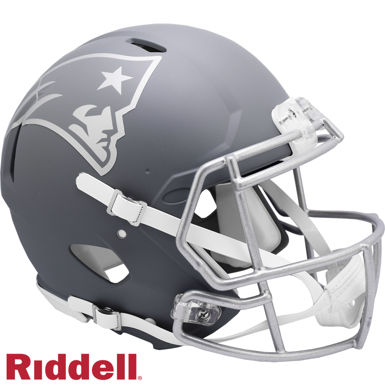 New England Patriots Helmet Riddell Authentic Full Size Speed Style Slate Alternate