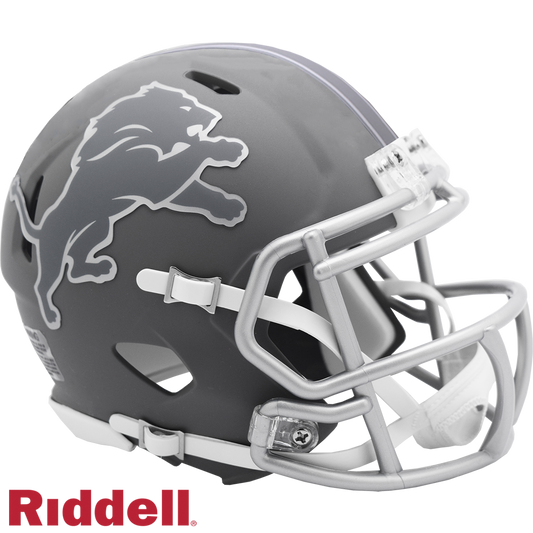 Detroit Lions Helmet Riddell Replica Mini Speed Style Slate Alternate 2024