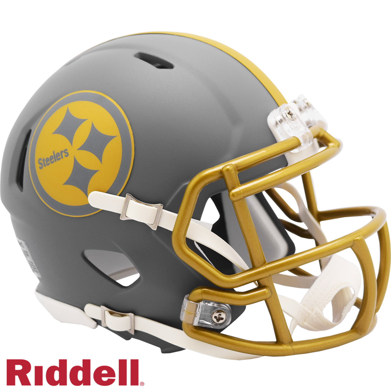 Pittsburgh Steelers Helmet Riddell Replica Mini Speed Style Slate Alternate