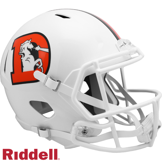 Denver Broncos Helmet Riddell Replica Full Size Speed Style On-Field Alternate 2023 Snowcapped