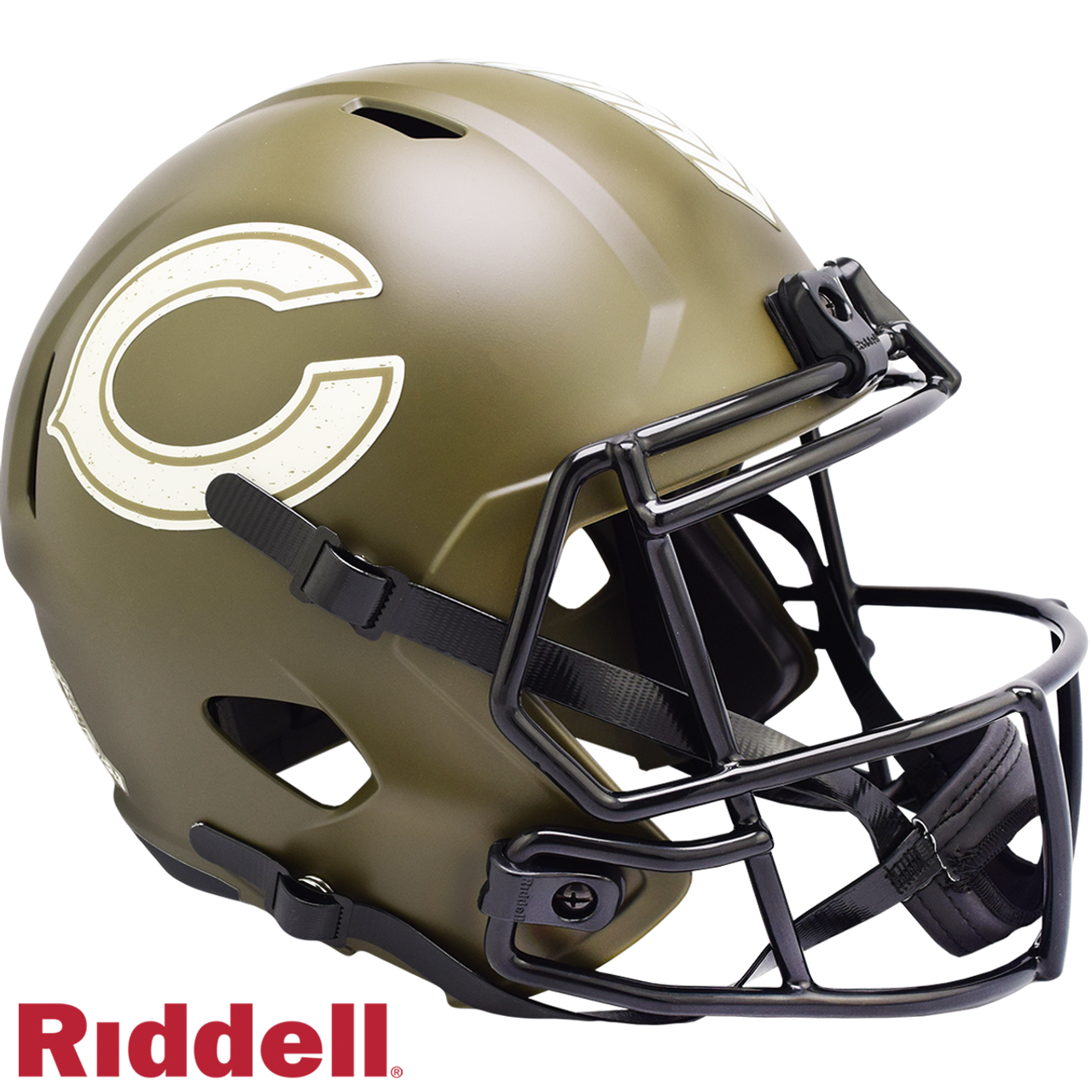 Chicago Bears Helmet Riddell Replica Full Size Speed Style Salute To Service