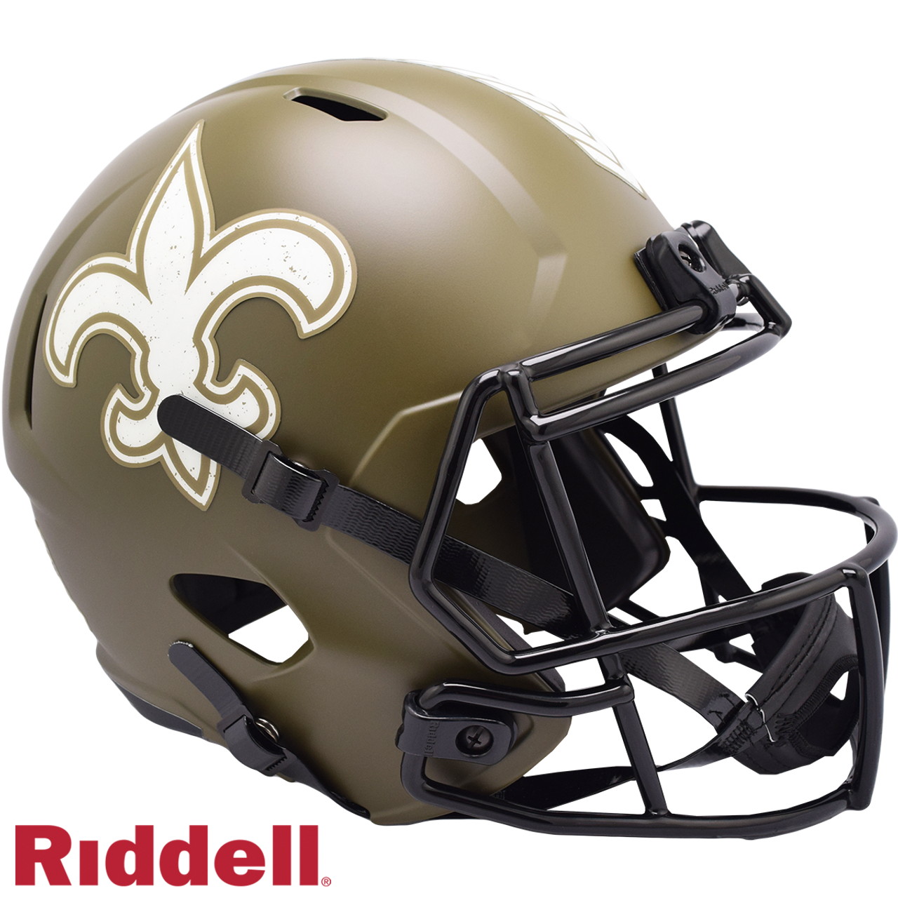 New Orleans Saints Helmet Riddell Replica Full Size Speed Style Salute To Service
