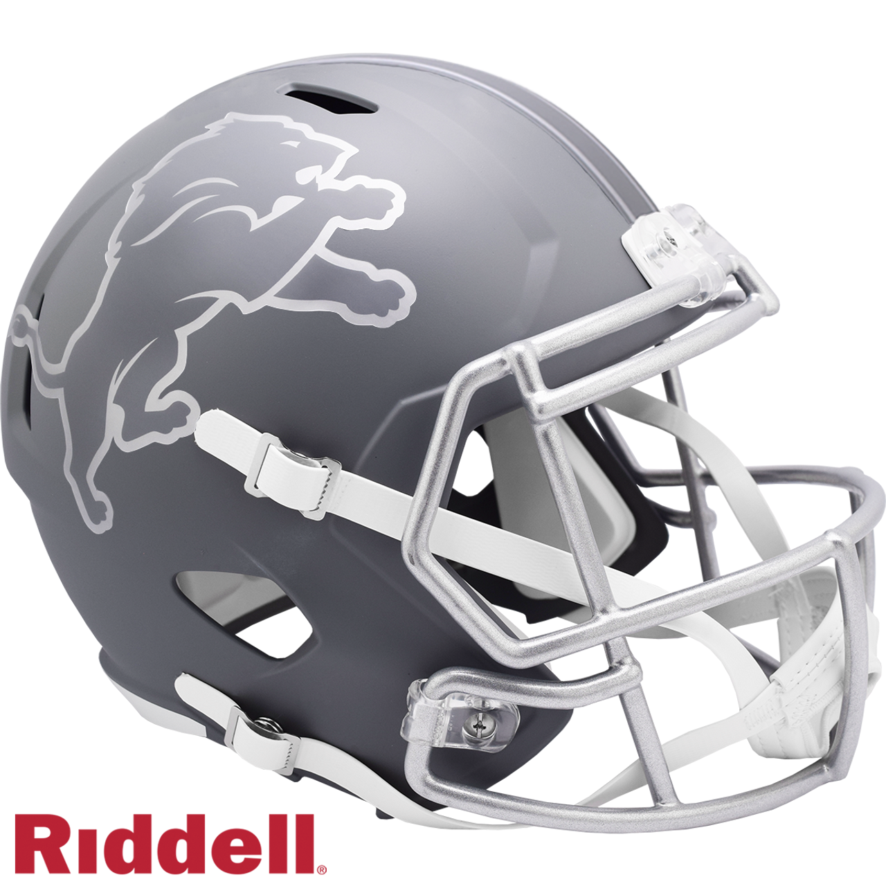 Detroit Lions Helmet Riddell Replica Full Size Speed Style Slate Alternate 2024
