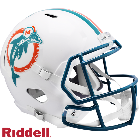 Miami Dolphins Helmet Riddell Replica Full Size Speed Style 1980-1996 T/B
