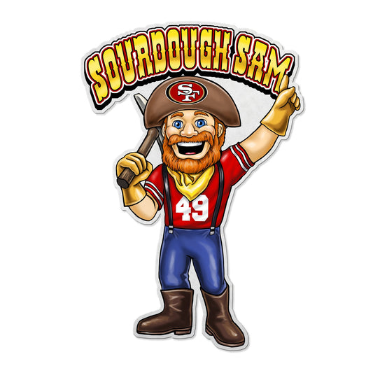 San Francisco 49ers Pennant Shape Cut Mascot Design