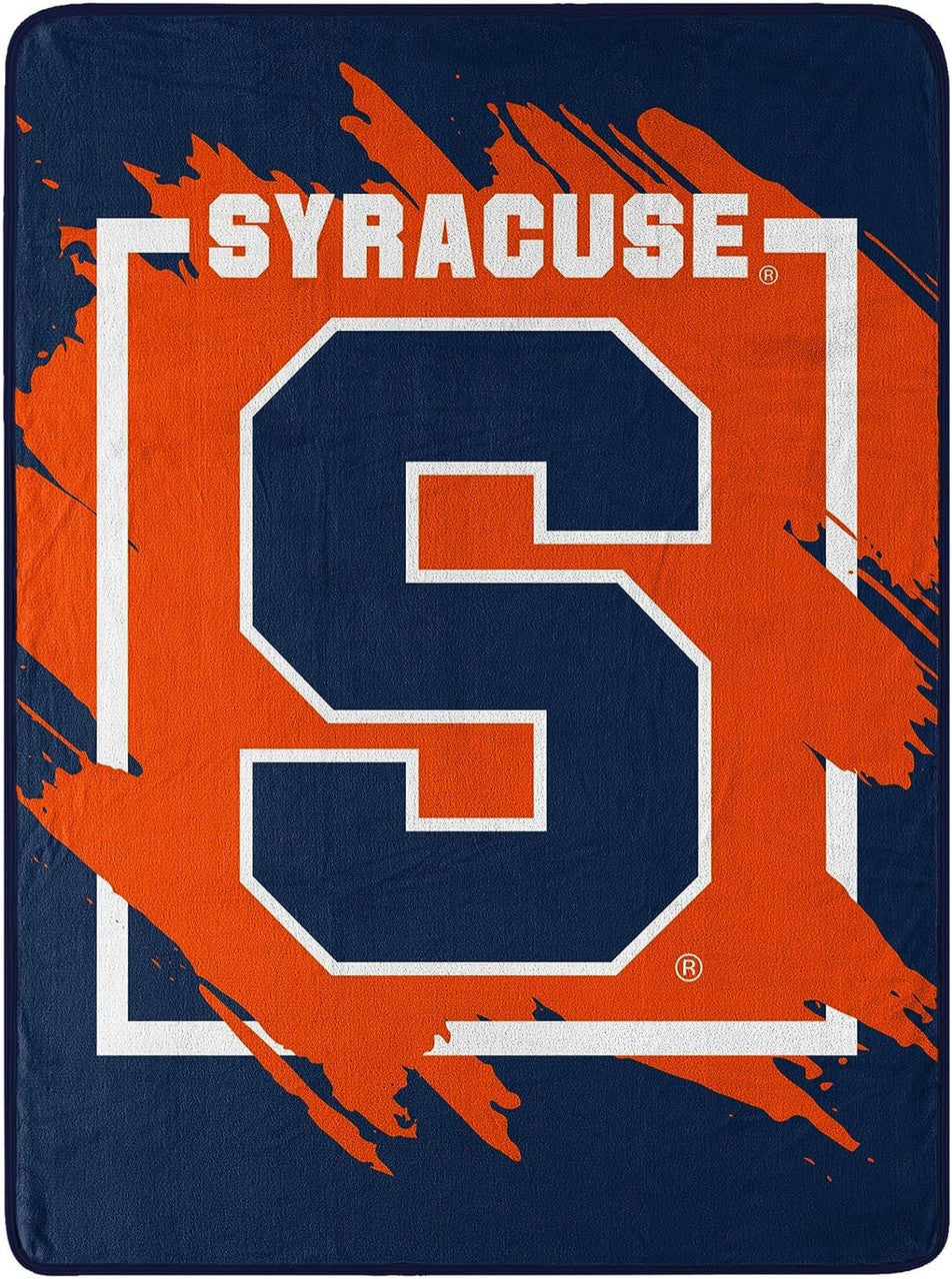 Syracuse Orange Blanket 46x60 Micro Raschel Dimensional Design Rolled