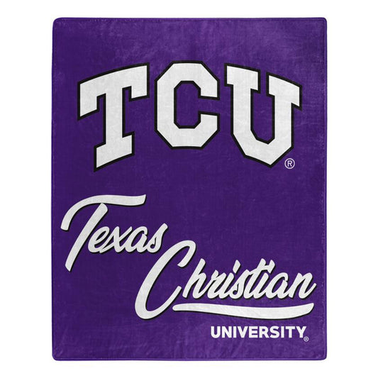 TCU Horned Frogs Blanket 50x60 Raschel Signature Design