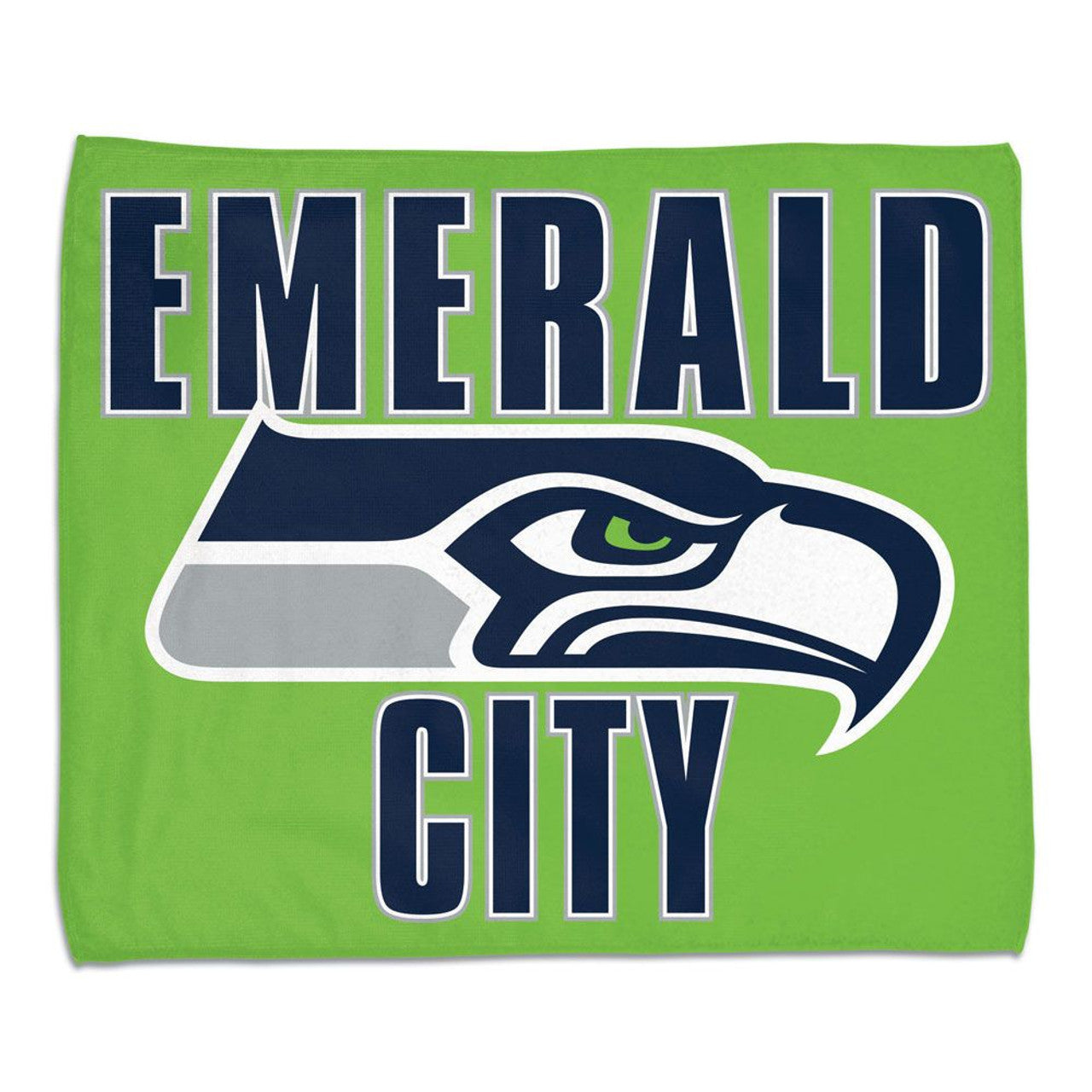 Seattle Seahawks Towel 15x18 Rally Style Full Color