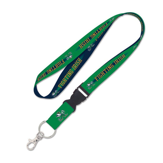 Notre Dame Fighting Irish Lanyard with Detachable Buckle - Leprechaun